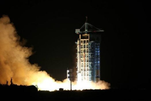 Así fue el lanzamiento desde el Centro de Lanzamiento de Satélites de Jiuquan, en el desierto de Gobi.  /  / Agencia Sinc - Xinhua