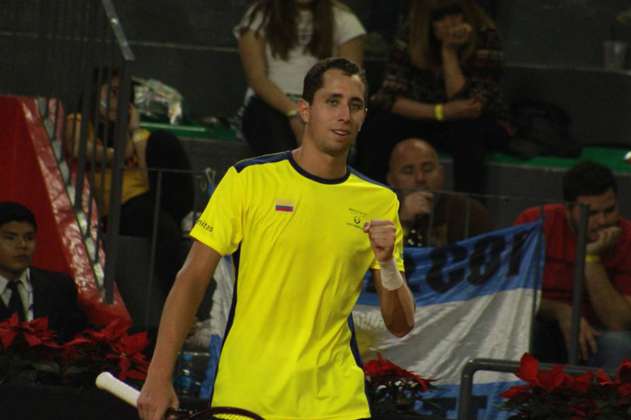 Con molestias físicas, Daniel Galán cayó, pero puso a sufrir a Guido Pella en la Copa Davis