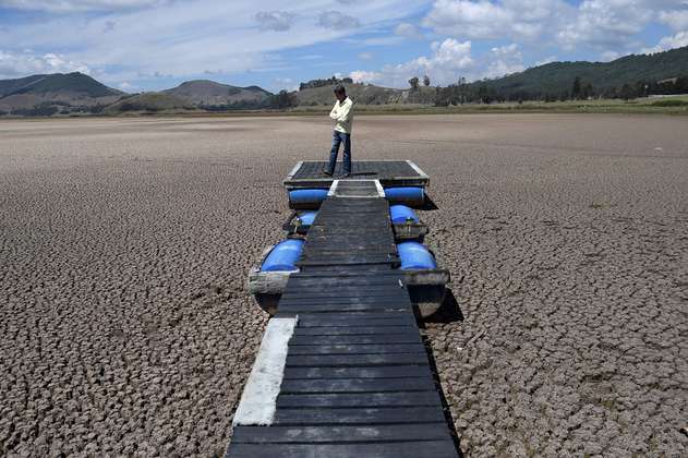 En fotos: la sequía que está acabando con la laguna de Suesca