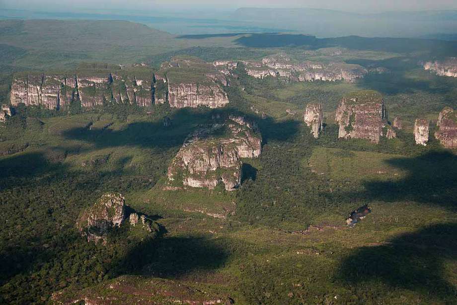 El anuncio fue hecho tras hacer un sobrevuelo por el Parque Nacional Natural Serranía de Chibiriquete. / PNN