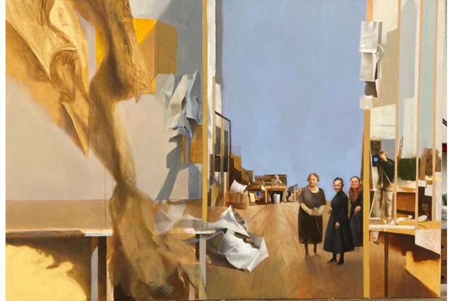 "Clotho, Laquesis y Atropos", de Juan Cárdenas, hace parte de la exposición "Seis maestros latinoamericanos". Esta obra mezcla la figuración con la abstracción.