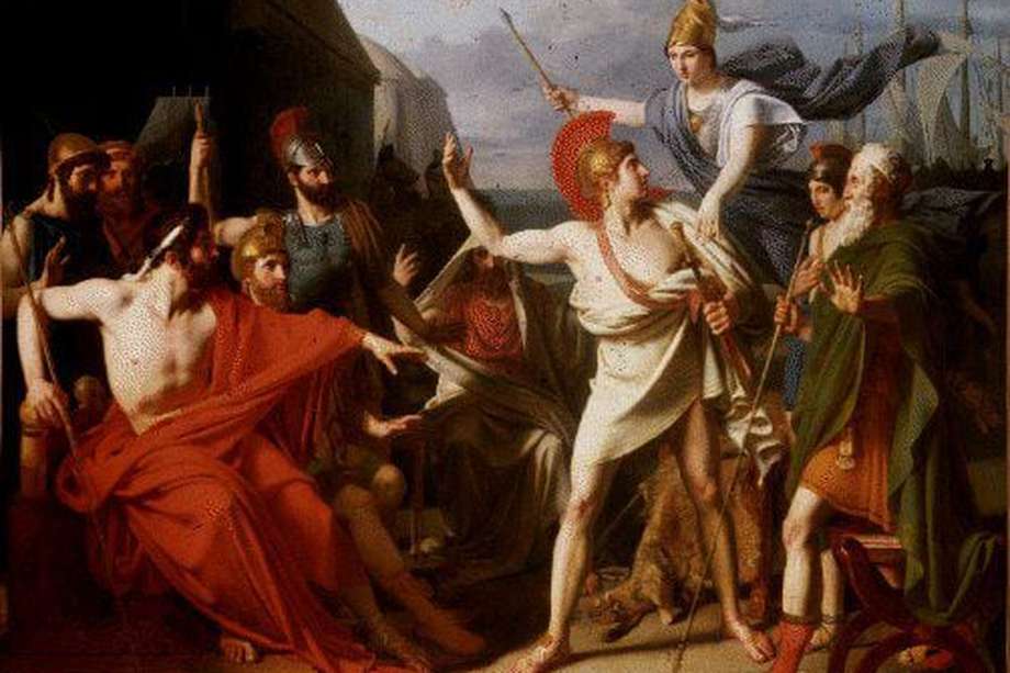 “La ira de Aquiles”, obra de Michel Drolling, relacionada con la “Ilíada”.