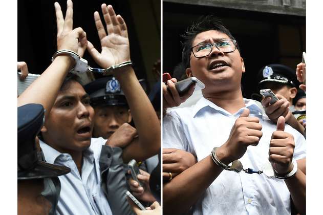 Condenan a siete años de cárcel a dos periodistas de Reuters en Birmania