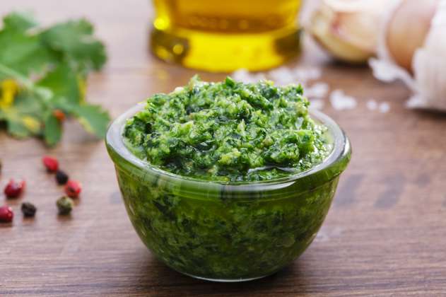 Receta para preparar salsa de espinaca y cilantro 