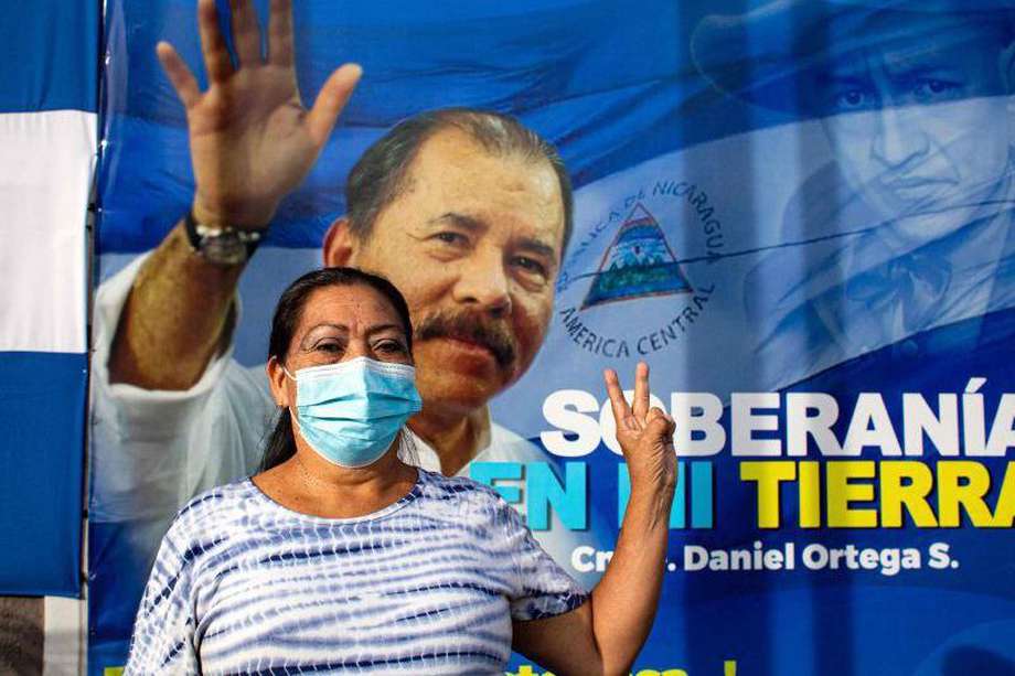 En Nicaragua, el que tiene más propaganda electoral es Daniel Ortega. / AFP