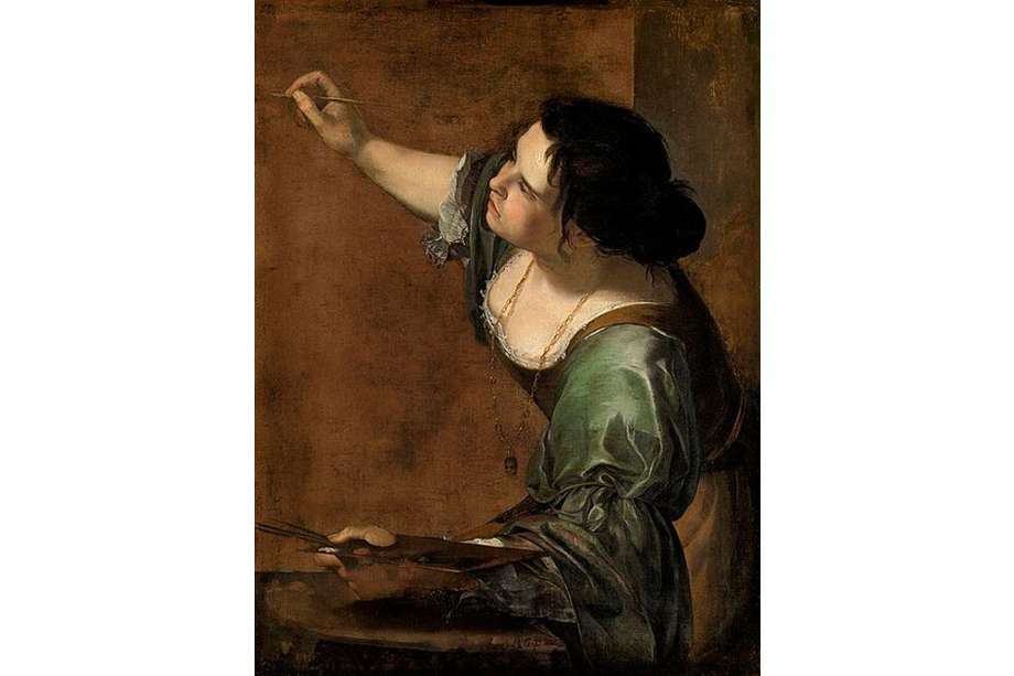 Autorretrato de Artemisia Gentileschi, artista italiana que creó un estilo propio a partir de la visibilización del cuerpo y las sensaciones de las mujeres. 