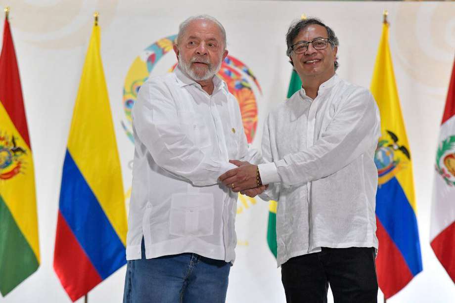 Gustavo Petro y Lula da Silva en Leticia.