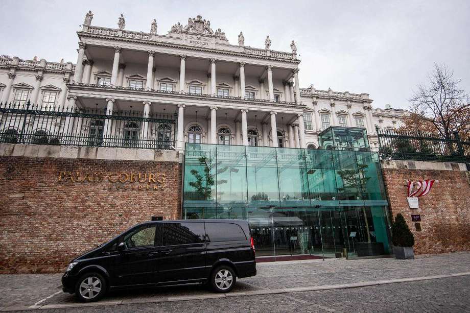 El Palacio Coburg, sede de la reunión entre Estados Unidos e Irán, que intentará salvar el acuerdo nuclear de 2015.