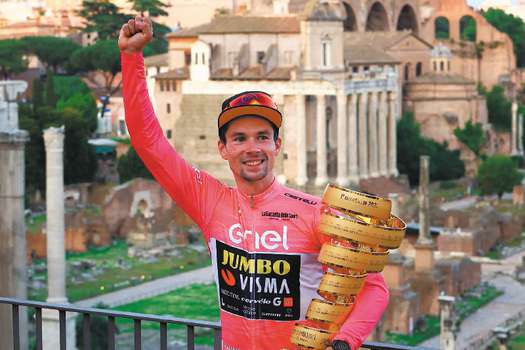 El ciclista esloveno Primoz Roglic (de 33 años) ganó el Giro de Italia 2023. Hace cuatro años había sido tercero. / AFP