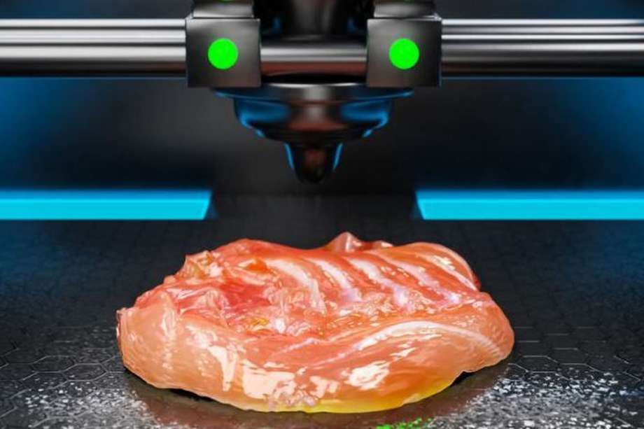 Así se ve la carne hecha con impresión 3D.
