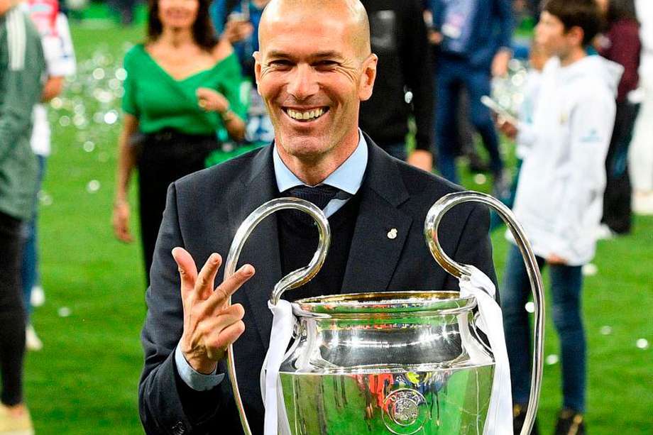 Zinedine Zidane ha logrado tres títulos de la Champions League como técnico del Real Madrid. / EFE