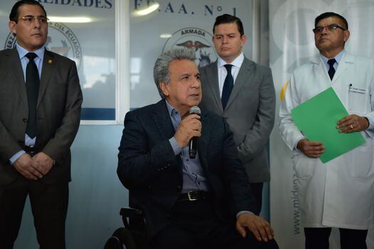 Lenin Moreno, presidente de Ecuador, habló esta semana sobre los ataques en la frontera con Colombia. / AFP