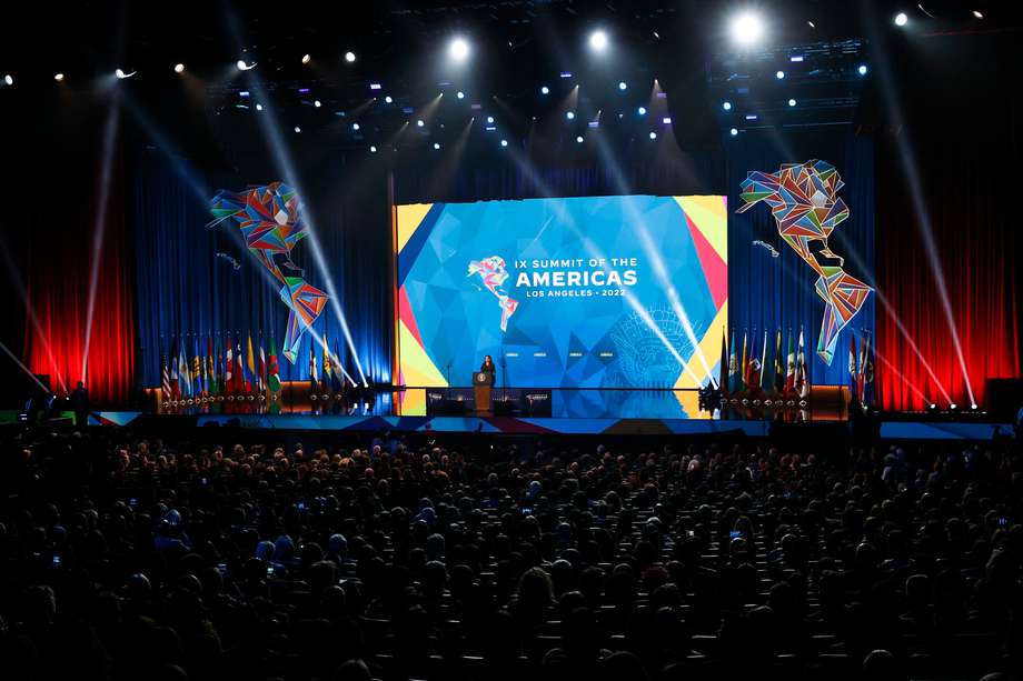 Vista hoy del evento inaugural de la IX Cumbre de las Américas.