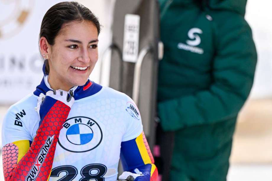 Laura Vargas durante su participación en el Campeonato Mundial de Skeleton, en St. Moritz (Suiza).