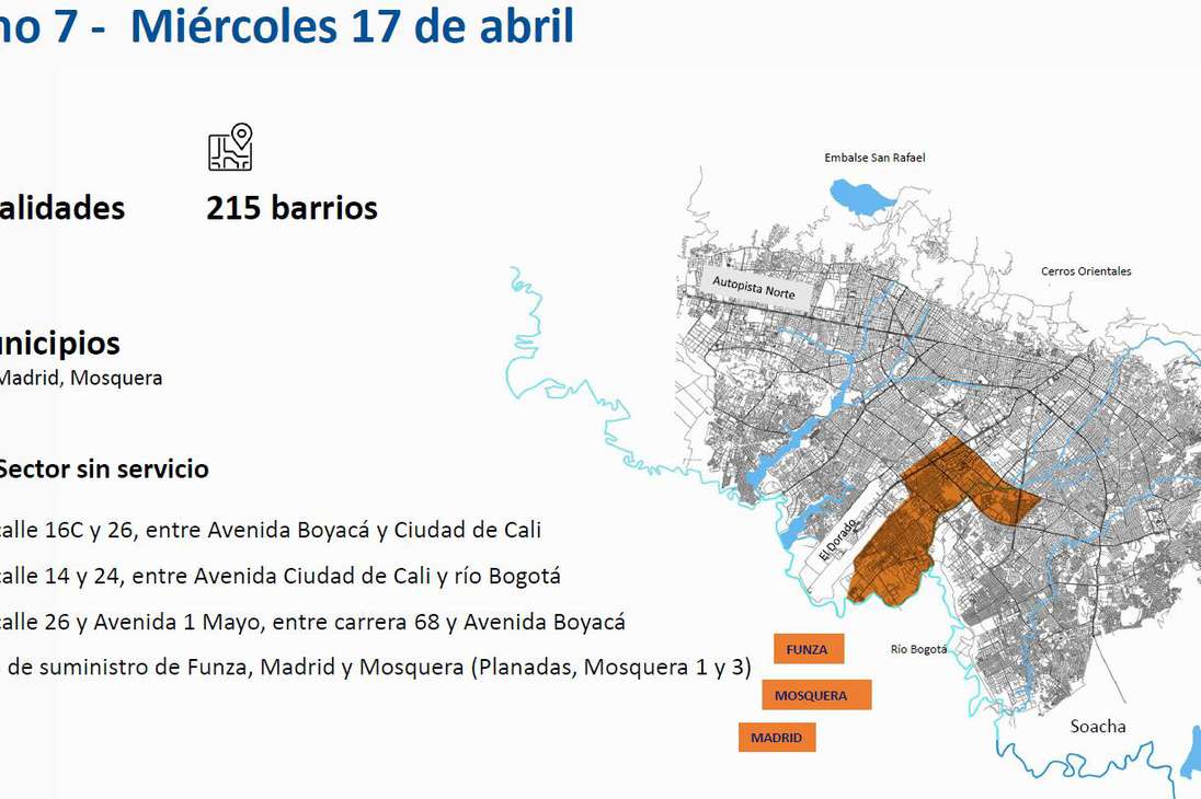 Racionamiento Agua Bogotá 2024