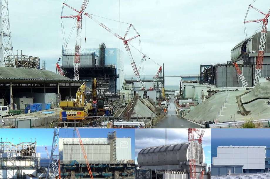 Imágenes recientes de la central de Fukushima Daiichi (Japón) y estado de las unidades 1, 2, 3 y 4.