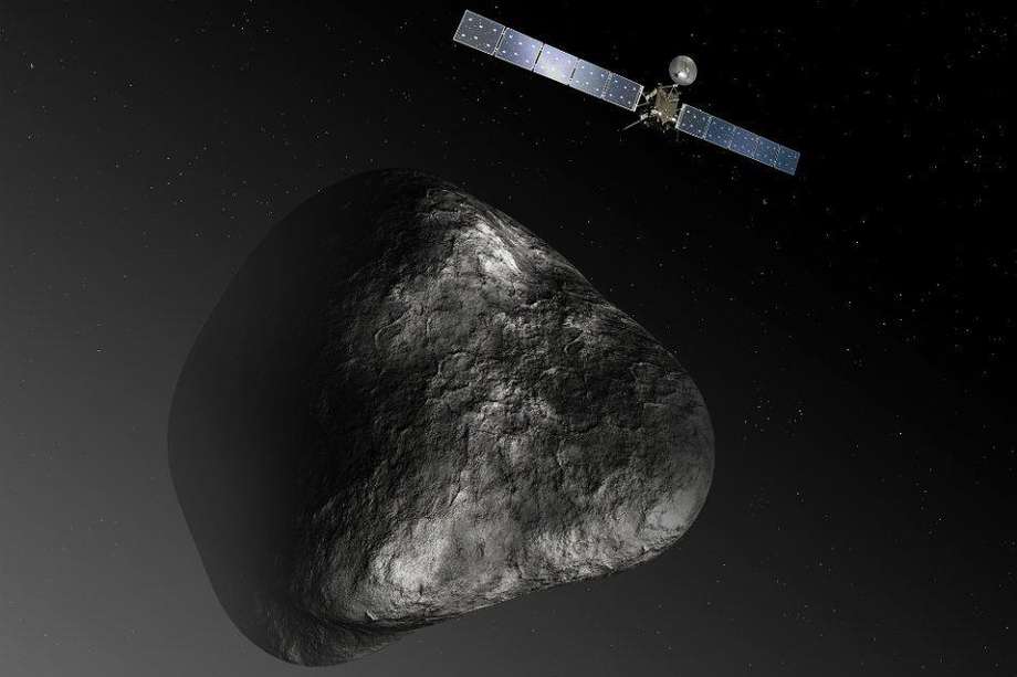 Ilustración de la sonda Rosetta aproximándose al cometa. / Wikimedia