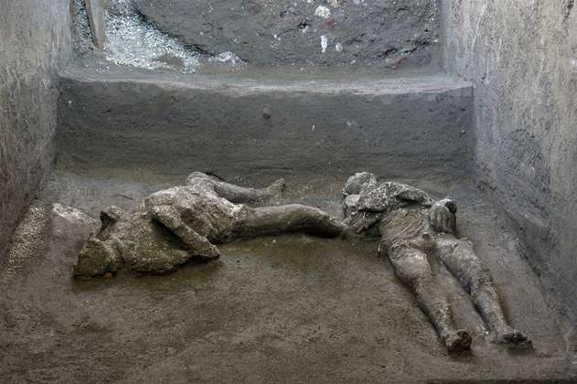 Un amo y su esclavo, dos víctimas de la erupción del Vesubio sobre Pompeya