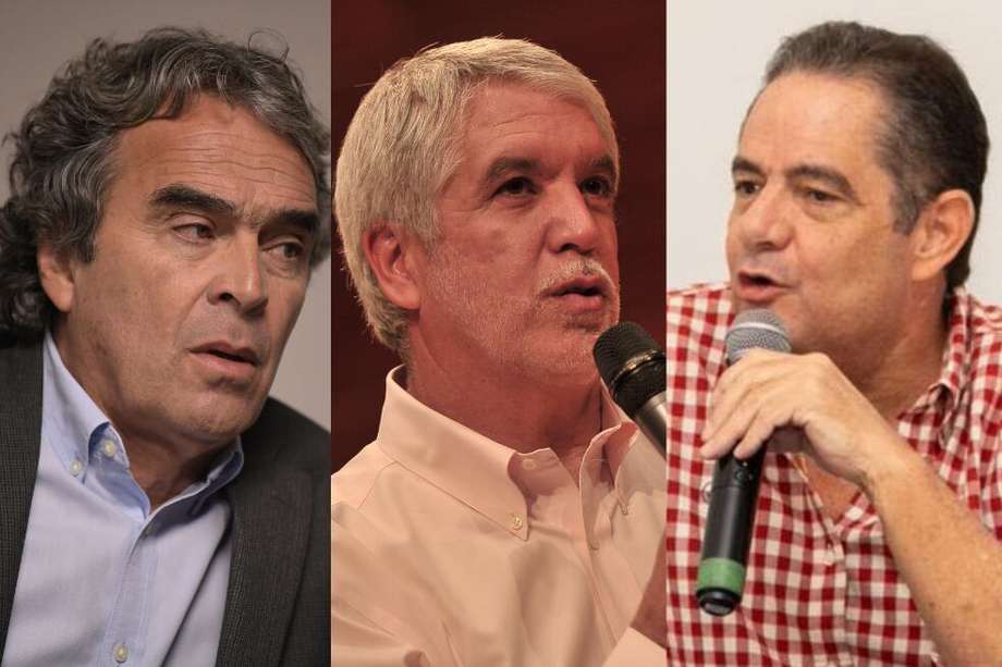 Sergio Fajardo, exalcalde de Medellín; Enrique Peñalosa, exalcalde de Bogotá; Germán Vargas Lleras, exvicepresidente de Colombia.