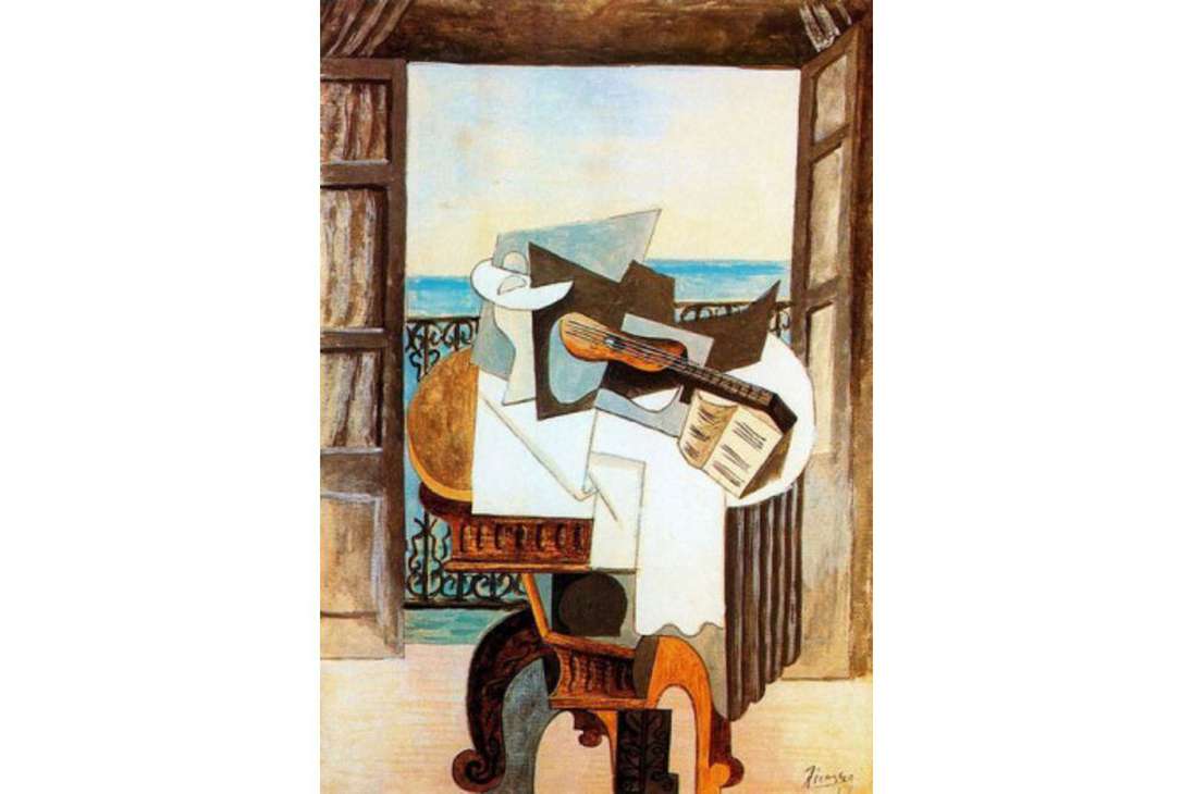 "Mesa frente a la ventana" (1919), cuadro cubista y costumbrista.