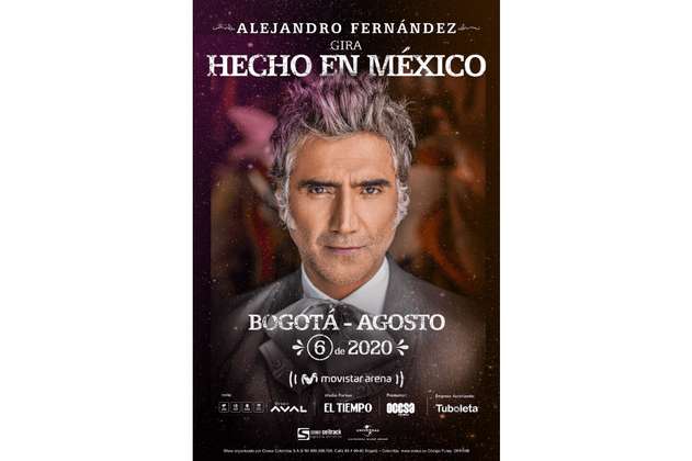 Alejandro Fernández se presentará en Bogotá