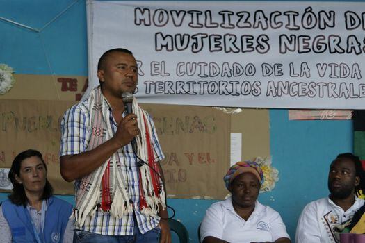 El pasado lunes varios líderes del Cauca le dijeron a los violentos que no van a abandonar su territorio./ Darwin Torres.