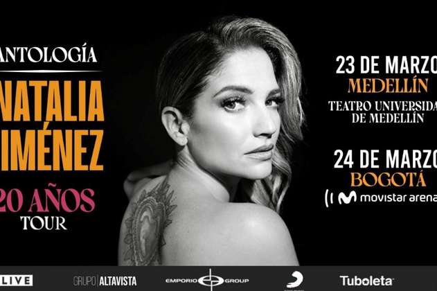 Natalia Jiménez llegará a Bogotá y Medellín con su antología musical en 2023