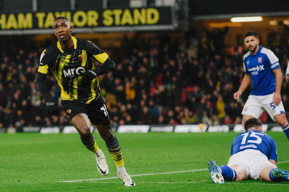 Yaser Asprilla y su nuevo gol con Watford en la Championship de Inglaterra
