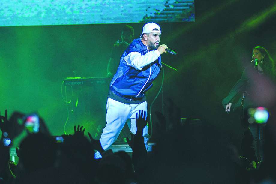 Ali Rey Montoya en el concierto del sábado en el Movistar Arena de Bogotá.