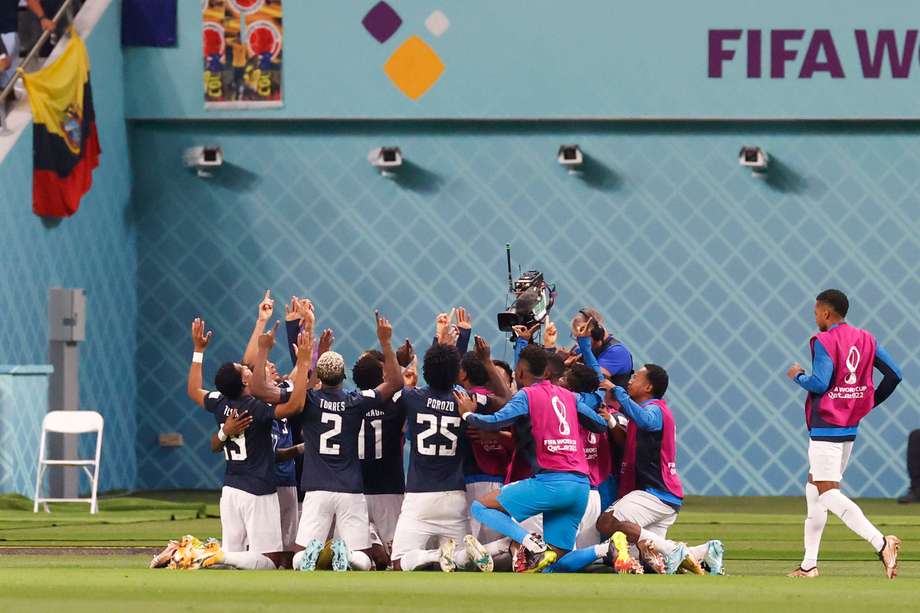 Así celebró Ecuador su gol contra Países Bajos. 