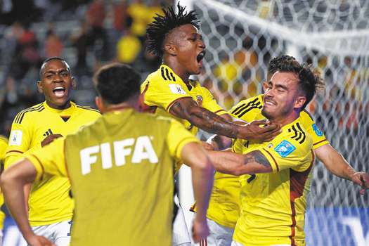  La selección sub-20 de Colombia consiguió siete puntos en el Grupo C tras empatar con Senegal y vencer a Israel y Japón. / AFP 