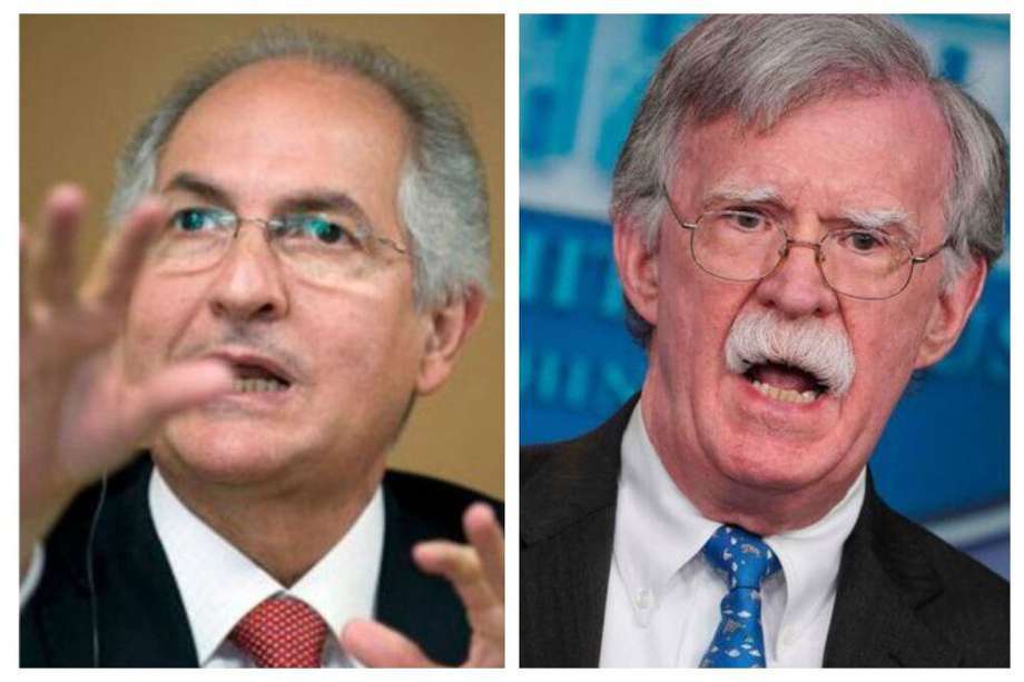 El exalcalde Caracas, Antonio Ledezma, y John Bolton, exasesor de Seguridad de Donald Trump.