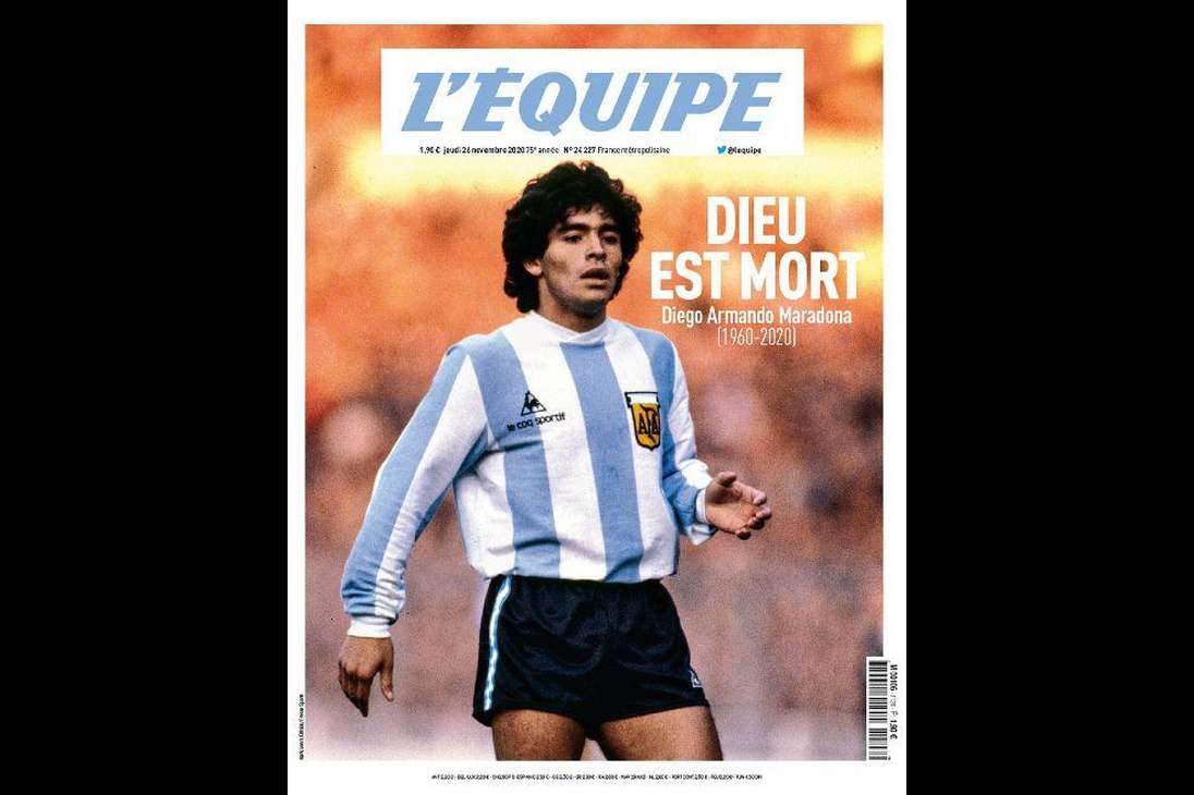 Una de las revistas deportivas más prestigiosas del mundo, L'Equipe de Francia, tituló "Dios está muerto".