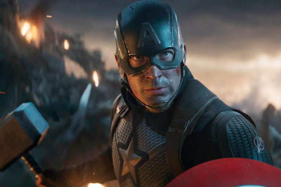 Chris Evans en su interpretación del Capitán América durante la cinta "Vengadores: Endgame".