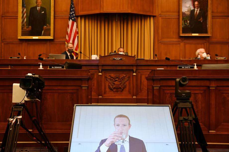Mark Zuckerberg durante su comparecencia en audiencia ante el Congreso de EE.UU.