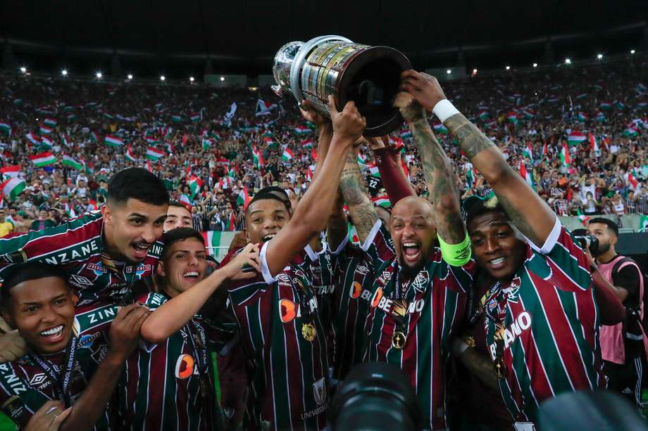 Los jugadores de Fluminense celebrando el título de la Copa Libertadores 2023, ante Boca Juniors. EFE/ Andre Coelho