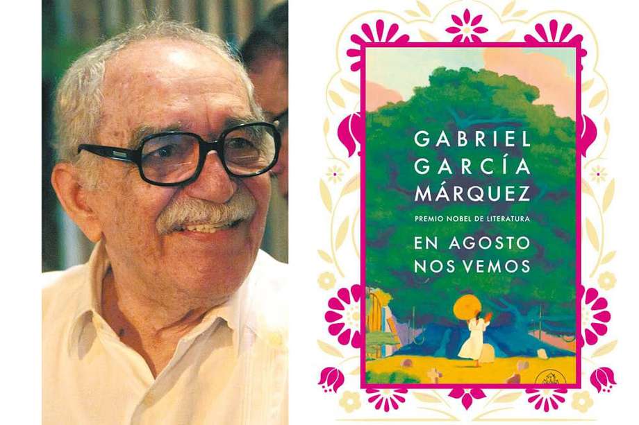 Una de las últimas fotos del escritor Gabriel García Márquez (1927-2014), luego de una cena el viernes 26 de julio de 2013, en Cartagena. A la derecha la portada de "En agosto nos vemos", que sale al mercado con el sello editorial Random House.
