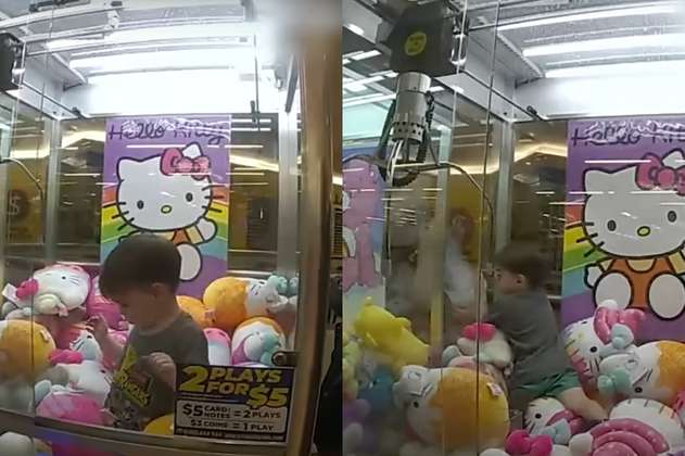 Niño de tres años quedó atrapado en máquina de premios: ¿cómo llegó ahí? (Video)