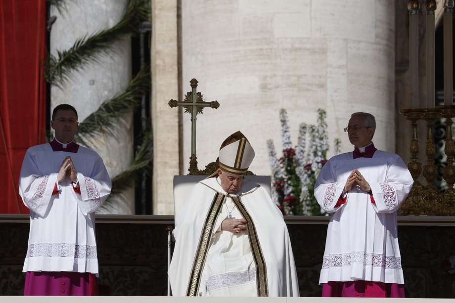 El papa Francisco presidió la misa del Domingo de Resurrección en la plaza de San Pedro, el pasado 9 de abril.  
