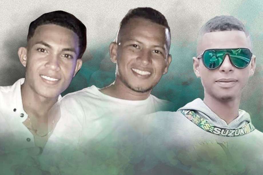 Carlos Alberto Ibáñez Mercado, José Carlos Arévalo y Jesús David Díaz Monterroza, los tres jóvenes asesinados en Chochó, Sucre.