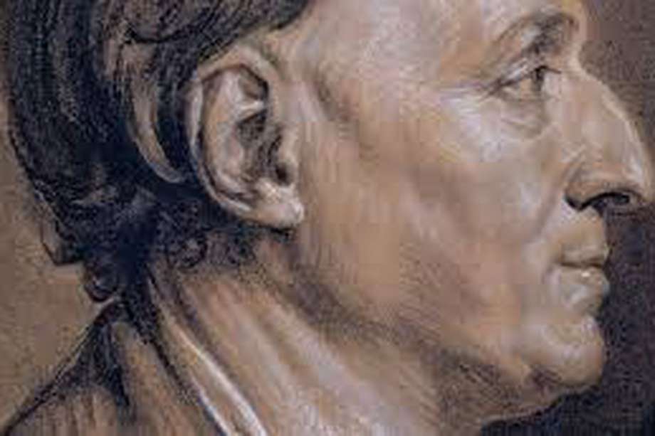 Perfil de Diderot, quien en su definición de "hombre" en "La enciclopedia", jamás mencionó a Dios como su posible creador.