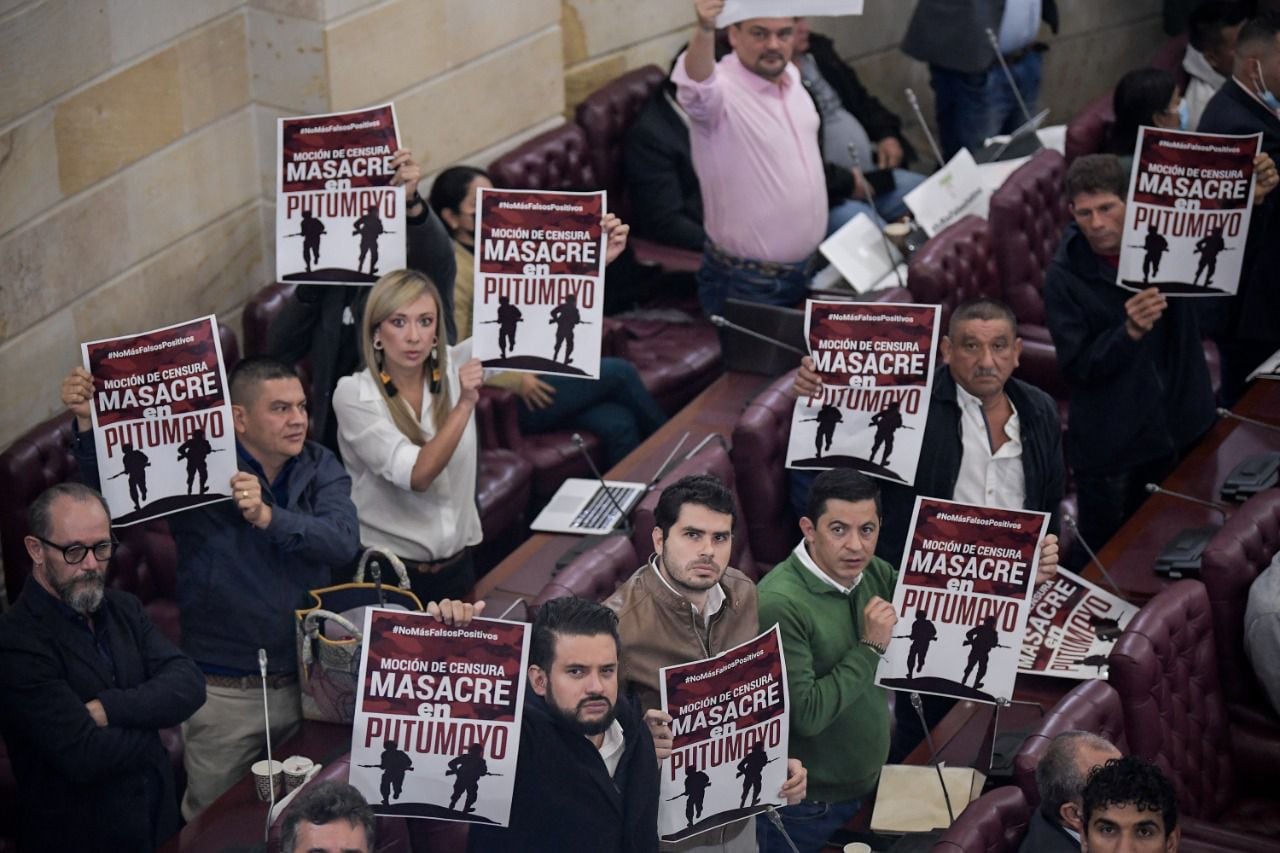 Imágenes del debate de moción de censura contra el ministro Diego Molano