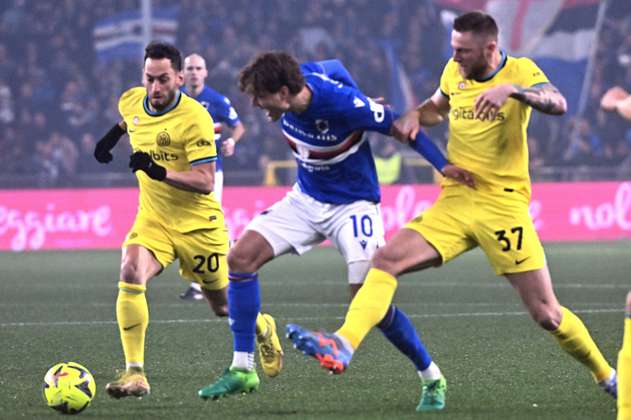 Inter empató con Sampdoria y se alejó del líder Napoli en la tabla