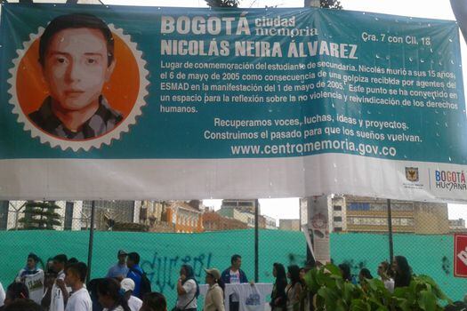 Nicolás Neira murió tras ser golpeado mientras participaba en la movilización del Día de los Trabajadores de 2005. / Tomada de Colombiaencontexto.wordpress.com