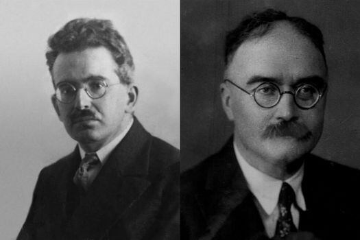 Walter Benjamin (izquierda), filósofo alemán y Maurice Halbwachs, sociólogo francés. / Archivo particular