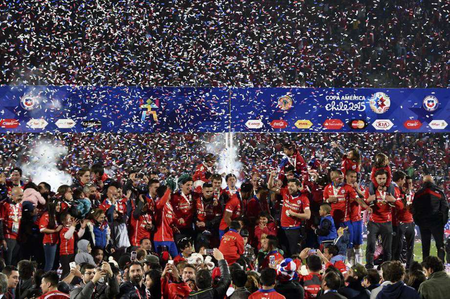 La selección de Chile logró coronarse campeona de la Copa América tras vencer a Argentina. Foto: AFP