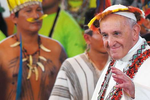 El papa Francisco visitó Puerto Maldonado, en la Amazonia peruana, en enero de 2018. / AFP