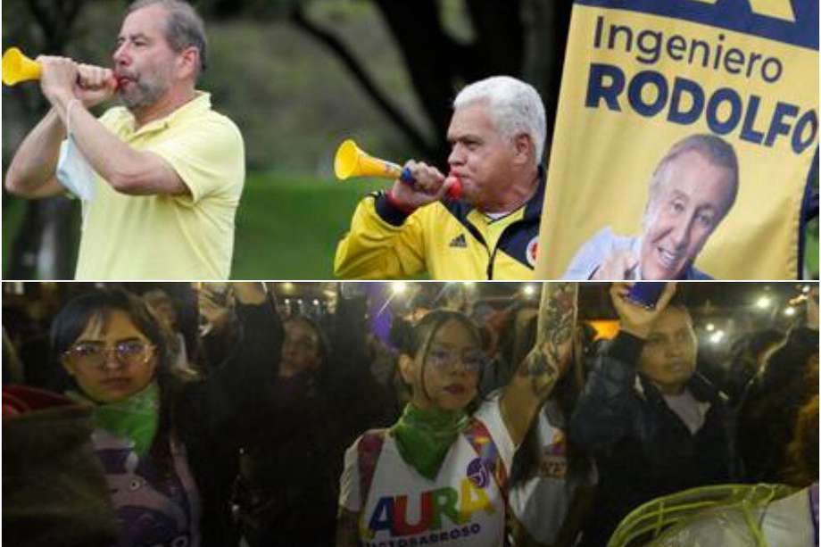 Los cierres de campaña de Gustavo Petro y Rodolfo Hernández estuvieron a cargo de los líderes en las regiones y de sus votantes.