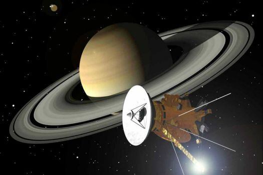 Ilustración de la nave Cassini orbitando Saturno. / Nasa
