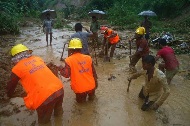 Al menos 57 muertos por lluvias torrenciales en Bangladés